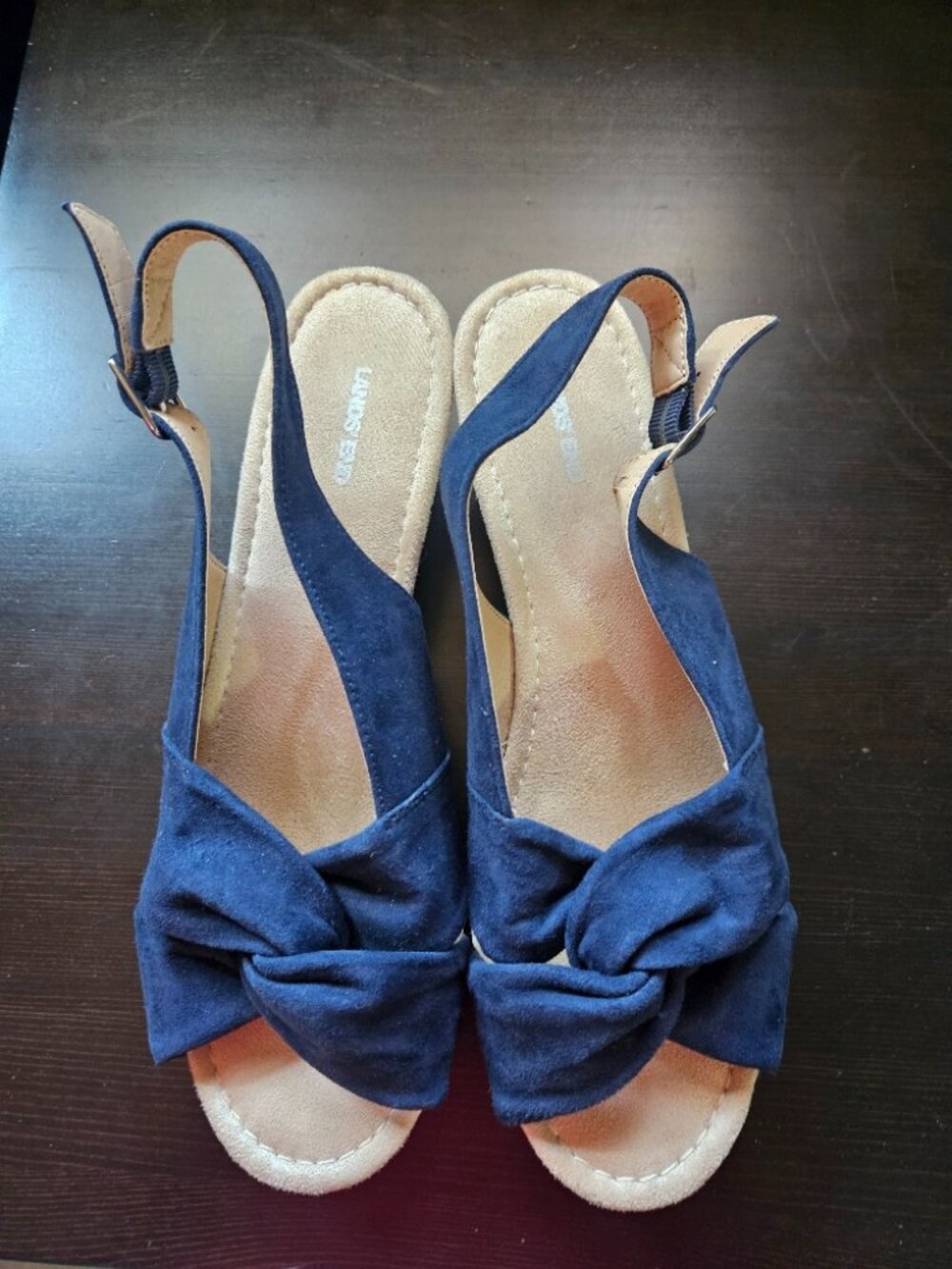 Lands End Blue Wedges
